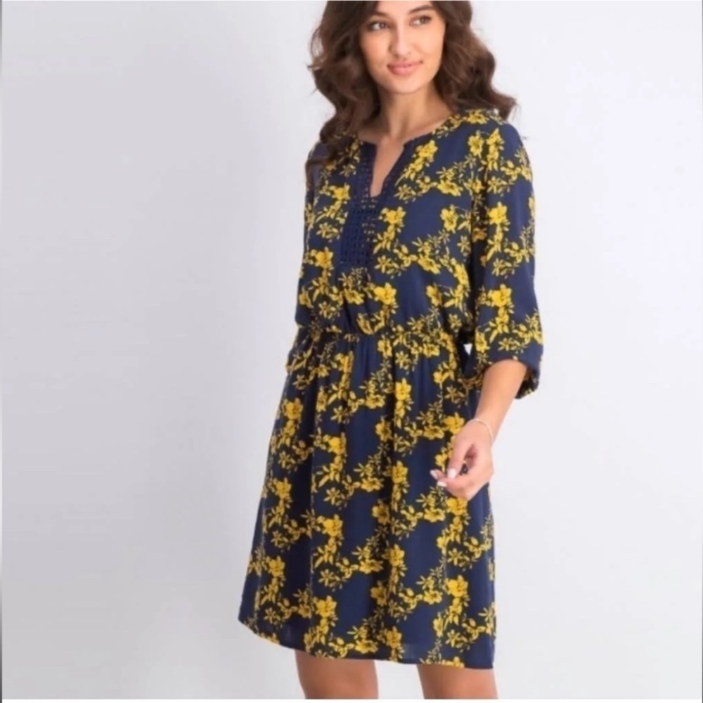 Market & Spruce Prim Crochet Trim Dress Sz Large